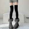 Calcetines Altos Hasta la Rodilla Mismo Estilo Xiaohongshu para Mujer, Forrados de Felpa, Adelgazantes, Extra Largos Hasta el Muslo, Calcetines JK para Mujer, Estilo Otoño e Invierno