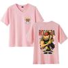 Camiseta de una pieza Luffy Sauron marca de moda nombre de articulación suelta anime moda periférica ropa de manga corta para hombres y mujeres verano