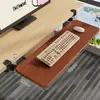 Bandeja para teclado, instalación sin taladro, clip de riel deslizante de cajón, tablero de extensión para escritorio de computadora, soporte de almacenamiento de ratón debajo del escritorio