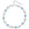 Pulsera Corazón del Océano Plata de Ley S925 para Mujer Diseño Nicho de Lujo Ligero Estilo Coreano Casual con Incrustaciones de Diamantes en Forma de Corazón