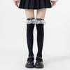Botas todavía algodón ballet calcetines por encima de la rodilla de mujer primavera y verano lazo tubo largo lolita encaje primavera y otoño calcetines hasta el muslo
