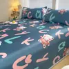 Conjunto de Tres Piezas de Seda Helada con Dibujos para Verano, Sábanas Refrigerantes Individuales/Dobles para el Hogar, Lavable a Máquina, Colchoneta Refrigerante para Dormitorio de Estudiantes con Aire Acondicionado