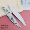 Manicura lima de uñas con impresión en forma de sauce tipo recorte frotado estilo pintura china tradicional flor de color tira de pulido frustración herramienta para quitar uñas