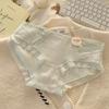 Outono e Inverno Algodão Bebê 7A Roupa Íntima Antibacteriana Sexy Recortada Amigável à Pele Confortável Cobre o Quadril Cintura Média Algodão Puro Roupa Íntima Menina