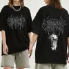 Camiseta Hip Hop Metal Rock Gótica Camiseta de Algodón Estampada Moda Streetwear Casual Holgada Camisetas para Hombre y Mujer