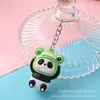 Novo Chaveiro de Borracha Macia Panda Desenho Animado Pingente de Boneca Fofa Presente para Estudante Atacado Decoração de Carro