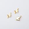 Banhado a cobre 18K Ouro Estéreo Ouro Brilhante Borboleta Simples e Dupla Pendurada Brincos de Borboleta 925 Prata DIY Brincos Material