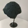 Sombrero de flor grande multicolor cálido para otoño e invierno, ganchillo hecho a mano, capa única de mohair para otoño e invierno