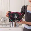 Nova Bolsa de Maquiagem Dia dos Mortos Mexicana Transfronteiriça Bolsa de Armazenamento Portátil Multifuncional para Exterior Bolsa de Higiene Pessoal com Zíper para Casa