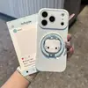 Capa magnética para celular em formato de coração adequada para Apple 17/16 PROMAX Hello Kitty Gatinho Suporte iPhone15P Galvanizado 14