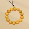 Pulseras al por mayor de semillas de Bodhi de hueso de durazno natural, pulseras de semillas de durazno, pulseras de cuentas de hueso de durazno, joyería de alta venta para viajes a templos