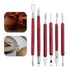 Ferramentas de cerâmica DIY transfronteiriças Rosewood conjunto de seis peças faca de ferramenta de escultura em argila de madeira escultura Reparo de embrião