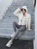 Nueva Chaqueta Deportiva con Capucha Gruesa y Cálida Estilo Lulu para Mujer, Cardigan Casual para Yoga, Entrenamiento, Fitness