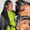 Comércio Exterior Transfronteiriço Moda Europeia e Americana Peruca de Renda Frontal Cabelo Liso Peruca de Cabelo Longo Liso com Renda Frontal Cobertura Completa da Cabeça