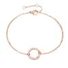 EManco Pulsera Transfronteriza de Acero Inoxidable Moda Europea y Americana Pulsera Redonda Hueca Simple Pulsera Chapada en Oro