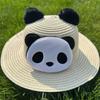 Sombrero de panda con diseño de dibujos animados para viajes, ideal para adultos, hombres y mujeres, ideal para el sol, protector solar tejido y para niños.