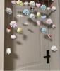 Cortina de Puerta Yunbeier en Polvo Habitación Infantil Dormitorio Habitación Decoración de Pared de Cortina Corazón de Niña Ins Fengyunduo Cortina Creativa