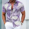 Sitio web independiente transfronterizo más vendido para hombre, nueva camisa hawaiana de manga corta para vacaciones con diseño de impresión 3D