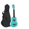 Ukelele de madera de 21 pulgadas con mochila de tela Oxford negra, instrumento musical, guitarra pequeña, regalo para niños