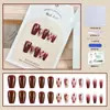Uñas postizas de alta gama de 24 piezas, populares en línea, estilo puro y deseable, realza el cutis, uñas artificiales hechas a mano