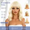 Amazon Temu Perucas Europeias e Americanas para Mulheres Halloween Coloridas Cosplay Cabelo Curto Cacheado Onda d'Água