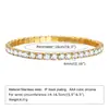 Estilo europeo y americano Comercio exterior pulsera de acero inoxidable con circón de diamante Esmeralda simple joyería de moda para mujer al por mayor