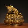 Cornucopia de latón de cobre puro Sapo Dorado lingote de dinero de cobre NACAI adornos auspiciosos regalo de apertura de tienda oficina sala de estar