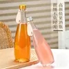 Copo de Vinho de Frutas Transparente Criativo Garrafa Selada 330ml Tampa de Alumínio Garrafa Dispensadora de Suco e Bebidas Garrafa de Alto Padrão Atacado