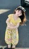 Conjunto de Verano para Niñas Pink House: Elegante Conjunto Dopamina para Niños, Nuevo Conjunto de Playa de Moda