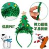 Fivela de Cabeça de Chifre de Desenho Animado Infantil Tiara de Árvore de Natal Decorações de Natal Chapéu de Natal Tiara de Bola de Pelo de Estrela Acessórios de Cabelo