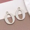 Acero Inoxidable Alta Retención de Color Capital 26 Letras Inglesas Pendientes Colgantes Colgante DIY Collar Pulsera Accesorios de Joyería
