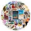 50 Adesivos de Grafite de Viagem Europeia para Copo d'Água, Computador, Celular, Adesivos Decorativos à Prova d'Água, Adesivos Criativos de Viagem, Atacado