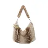 Bolso de Felpa de Lunares Retro Nicho Estilo Coreano Invierno 2026 Nuevo Cadena de Textura Moda de Gama Alta Bolso de Hombro