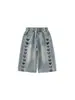 Pantalones Vaqueros con Forma de Corazón para Niñas Bangxuan Ropa Infantil Primavera y Otoño Nuevos Elegantes Holgados Pantalones de Pierna Ancha para Niños Pantalones Rectos Estampados