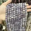 Serie Morada Piedra Natural Cuentas Redondas Amatista Soñadora Cuentas Sueltas Ágata de Vidrio Morado Sintético K9Diy Accesorios para Joyería