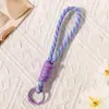 Tecido Woven de Nylon Corda Colorida Chaveiro para Homens e Mulheres, Mosquetão, Chaveiro de Casal, Pingente de Celular, Cordão para Bolsa