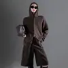 Pantalones de Cinco Puntos de Lana Simples y Elegantes para Mujer, Versátiles, Sensación de Alta Gama, Pantalones de Traje de Lana Adelgazantes, Nuevo Estilo Otoño/Invierno