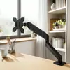 Soporte Universal para Monitor de Computadora sin Taladro, Brazo Mecánico Neumático Giratorio para Pantalla Única/Doble