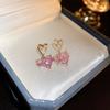 Remate a bajo precio ~ puesto de aguja plateada suministro pendientes nicho pendientes de alta gama pendientes de moda de lujo ligero venta al por mayor mujer