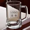 Taza de Cerveza Personalizada con Logo y Asa, Vaso Grande de Vidrio Resistente al Calor, Taza de Té Engrosada con Texto Impreso, Pedido de Regalo