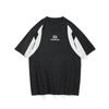 Camiseta deportiva de manga corta, transpirable, de secado rápido, con contraste de colores, estilo americano, para hombre, estilo informal, holgado y de media manga con estampado de verano.