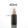 Frasco de Loção de Vidro Preto Frasco Spray Essência Frasco de Vidro para Evitar Engarrafamento Cosmético Conjunto Portátil de Viagem