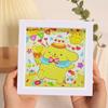 Enfeites de Pintura de Diamante, Adesivos de Desenho Animado DIY Fofos Feitos à Mão, Porta-Retratos de Acrílico, Pinturas Decorativas, Decorações para Quarto e Sala de Estar no Atacado