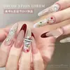 Set de Joyería Navideña para Uñas de 6 Compartimentos Accesorios Pequeños Árbol de Navidad Estéreo Copo de Nieve Navideño Transparente Diamantes de Uñas de Resina