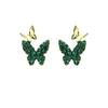 Liyu Jewelry Pendientes de Moda Pequeños Simples Elegantes Super Hada Aguja de Plata S925 Nuevos con Pedrería Lindos Pendientes de Mariposa