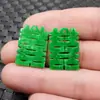 Jade Dragón Jade Jade Jade Jade Jade Gan Verde Colgante Doble Felicidad Tallado Hueco a Doble Cara Colgante de Jade Aretes Accesorios