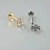 Accesorios de joyería europea y americana para perforaciones 0.9 cobre dental con incrustaciones de circonita DIY cabeza de joyería clavo de labio clavo de ceja clavo de oreja al por mayor