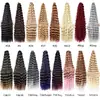 Aubes Cabello Sintético Paquete de Crochet para Cabello Onda Profunda Cabello a Granel 30 Pulgadas 120g Paquete de Cabello para Mujeres