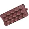 Molde de Silicona con 15 Cavidades en Forma de Rosa Perfecto para Jabones Artesanales, Gelatina y Mousse Ideal para Manualidades de Chocolate DIY y Congelar Cubitos de Hielo Antiadherente Fácil de Limpiar y Duradero