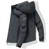 Jaqueta masculina de inverno com forro de fleece, espessada, à prova de vento e à prova d'água, 2025, novo estilo coreano, elegante, moderna, marca, casaco